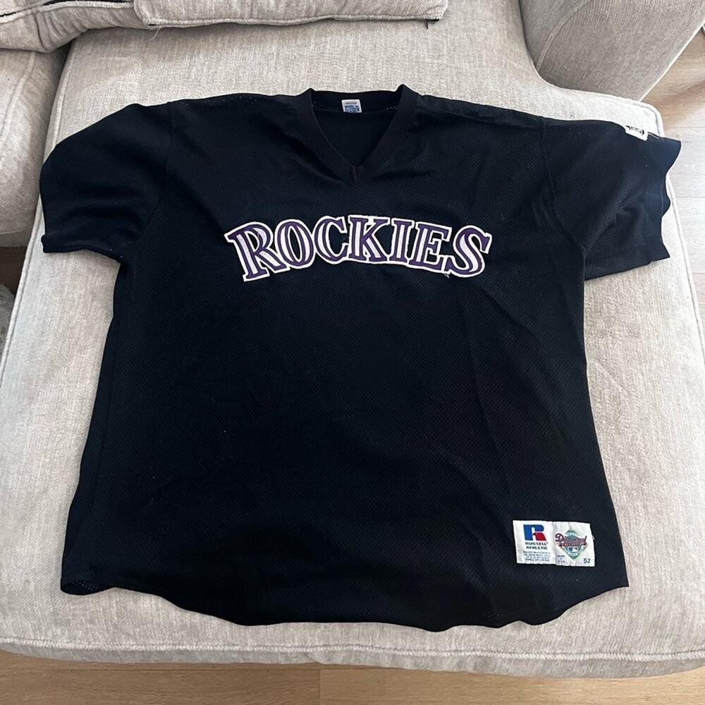 Vintage Russell Athletic Diamond Collection Colorado Rockies MLB Jersey Size 52